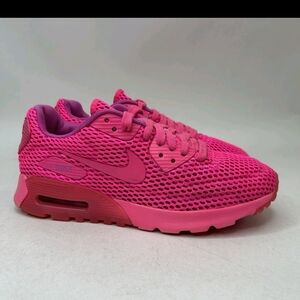 Nike Air Max 90 Ultra Breathe Pink Blast Running Shoes Women's 7.5 Sneakers